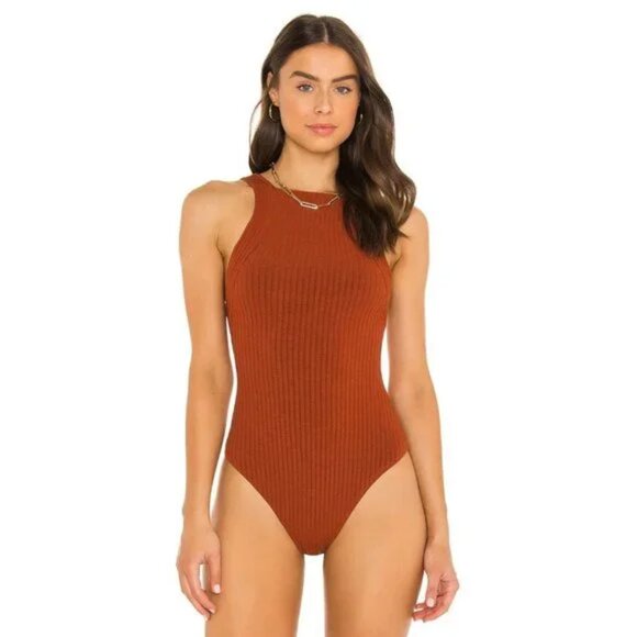 Alix NYC Gabriele Bodysuit in Rust - Picture 1 of 7